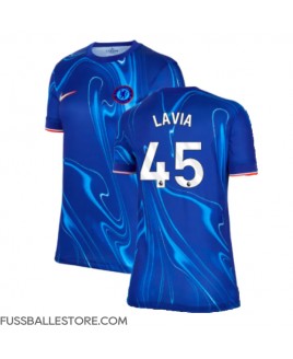 Günstige Chelsea Romeo Lavia #45 Heimtrikot Damen 2024-25 Kurzarm